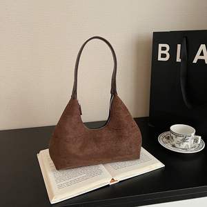 Nuova Borsa Casual alla Moda Stile Dumpling in Camoscio Versatile Retrò Grande Capacità <span class=keywords><strong>Chic</strong></span> Tracolla Singola per Donna - Product Image 2