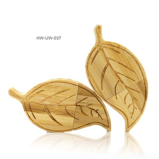HOT wood leaf pen 64GB usb flash drive 8GB 16GB 32GB 4gb pendrive Memory Stick pendrives u disk bamboo