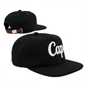Cappello DAZU Vintage in Lana Spessa con Logo Ricamato 3D Personalizzato, Profilo Basso Non Strutturato, 5 Pannelli, Stile Snapback - Product Image 1