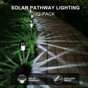Garden Hollow <b>Lights</b> Solar <b>Led</b> IP65 Waterproof Easy Installation <b>Sensor</b> Control Stainless Steel Landscape Lighting Outdoor - Product Image 3
