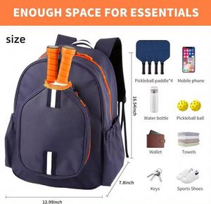 Sac à dos de sport de voyage gratuit, sac de pickleball, sac à raquettes, housse de raquette, sac de transport avec compartiment à chaussures - Product Image 3