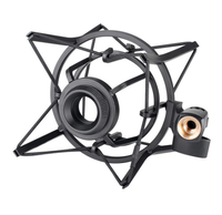 Support antichoc professionnel en plastique pour microphone avec filtre anti-pop et tête articulée pour studio et diffusion