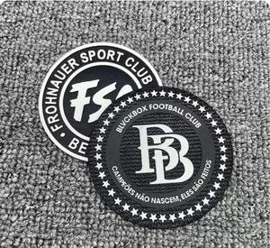 Fabrik Großhandel farbigen Siebdruck weiß Silikon Gurtband Textil schwarz Silikon für Textil Kleidungs stücke Kleidung Etiketten Patches - Product Image 1