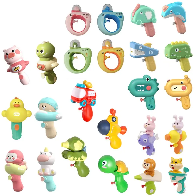 Allogogo Summer Kawaii Animal Pistolet à eau Jouet Durable en Plastique Lapin Canard Dinosaure Chiot Pistolet à eau Pour Enfants Enfants