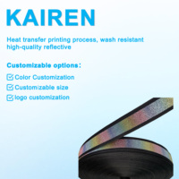 Sangle jacquard élastique de haute qualité, personnalisée, réfléchissante, imprimée par transfert thermique, imitation nylon, colorée, pour sports de plein air, acceptant les commandes OEM