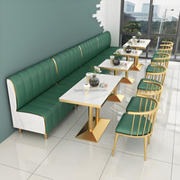 Ensembles de meubles de restaurant modernes, banquettes de café, sièges de restauration rapide, canapés, tables et chaises en métal