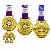 Médaille de course sportive en métal carrée personnalisée avec rubans, concevez votre propre logo personnalisé, médaille d'athlétisme