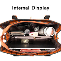Sac à main multifonctionnel pour maman en PU à motif alligator, sac à bandoulière pour femme, sac à main transversal, livraison directe d'usine