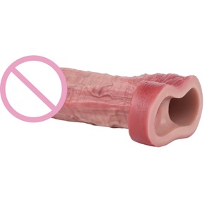 Funda para Pene NNSX Extra Grande con Glándula Vibrante, Funda de Silicona Vibrante para Pene, Extensor de Pene Ultrasuave con 10 Vibraciones para Agrandar - Product Image 3