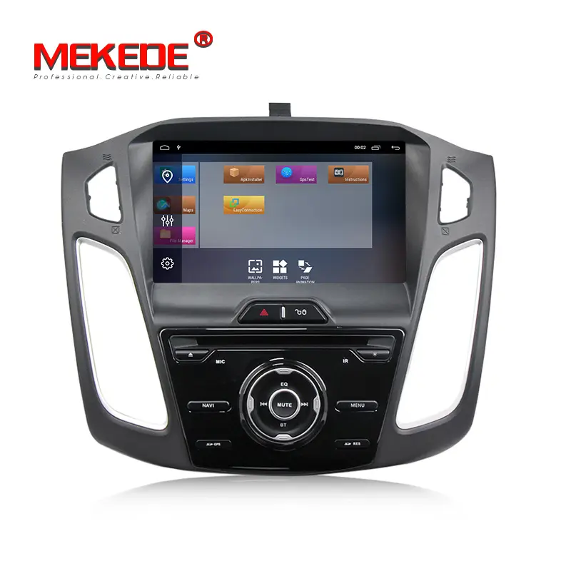 MEKEDE เครื่องเล่น DVD GPS ในรถยนต์ Android 9,มัลติมีเดียสำหรับโฟกัส2012 2013 2014 2015 WIFI BT OBD 2 + 32GB เสียงวิดีโอ
