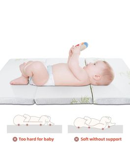 Bambini bambini bambini bambini bambino copri materasso traspirante impermeabile morbido supporto nucleo 3 pieghe materasso per culla box box - Product Image 6
