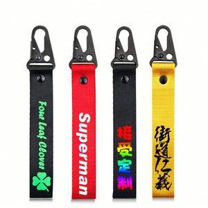 Custom Keychain <b>Lanyard</b> with Custom Logo Silk Screen Printing <b>Polyester</b>/Nylon/RPET Material Plastic Hook & Adjustable Hook - Product Image 3
