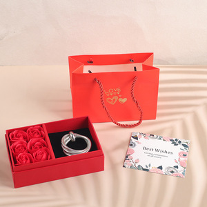 Valentine's Day Recycled Materials Jewelry <b>Box</b> Rose <b>Gift</b> <b>Box</b> Self Erecting <b>for</b> <b>Rings</b> Pendants and Bangles <b>for</b> <b>Gift</b>-Giving - Product Image 4