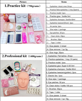 Kit de Démarrage Professionnel pour Extensions de Cils en Grappe DIY – Matériel PBT – Idéal pour Débutants et Formation