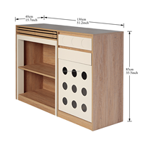 Table à manger moderne convertible, extensible et pliable en forme de L avec tiroirs, plateau sculpté circulaire, mobilier multifonctionnel pour la maison