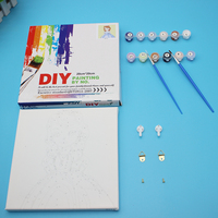 Prix de Gros : Peinture par Numéros DIY pour Enfants, Toile avec Cadre, Décoration Murale de Chambre pour Enfants 20X20cm