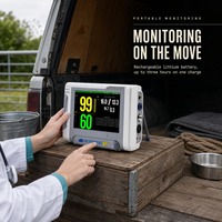 Moniteur patient multiparamétrique vétérinaire VET-7, moniteur de signes vitaux spéciaux pour animaux avec ECG, NIBP, SpO2, RESP, TEMP pour animaux de compagnie