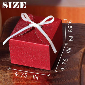 B733 petites boîtes-cadeaux à paillettes rouges papier Premium noël anniversaire saint valentin fête vacances présente boîte mystère Surprise - Product Image 5