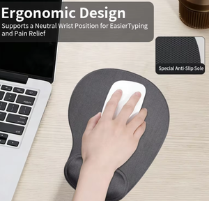 Wrist Rest Play Mat Small Promotion Memory Foam Mouse Pad Ergonomic Gaming Mouse Pad Rubber Non-Slip Base for Office Home - Product Image 2