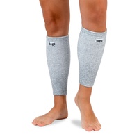 Manchon de compression pour mollet en bambou premium, avec logo personnalisé, tricoté, confortable, de protection et de soutien pour la course à pied