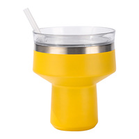 Verre à cocktail Margarita transfrontalier en acier inoxydable 304, isolé sous vide, anti-chute, avec paille, 470 ml, moderne