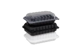 9*9 3 Compartimentos Catering Negro Biodegradable Take Away Container Microwavable Desechable Pp Plastic Food Containers - Product Image 5