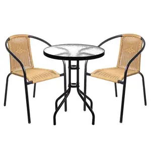 Alu Steel Metal Frame Wicker Chair Ottoman For Sale Professional Manufacturer Leisure Rattan Chair Modern Outdoor Furniture