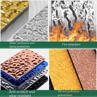 Paneles de Pared y Techos de Bambú con Diseño 3D Personalizado, Paneles de Cristal Flexibles de Alto Brillo para Decoración Interior Comercial