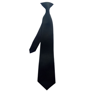 Corbata Escolar Unisex Negra de Poliéster, Tejido Liso, Accesorio de Uniforme para Niños - Product Image 1