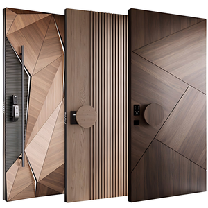 <span class=keywords><strong>Porte</strong></span> <span class=keywords><strong>d</strong></span>'<span class=keywords><strong>entrée</strong></span> pivotante en chêne massif pour villa américaine moderne, avec cadre en <span class=keywords><strong>aluminium</strong></span>, pour maison - Product Image 1
