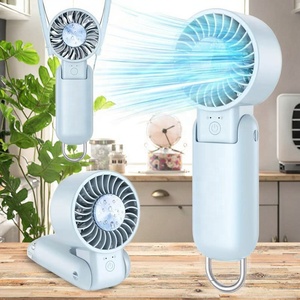 Mini ventilateur de poche pliable 5 vitesses, humidificateur, faible bruit, batterie portable 2000 mAh, idéal pour un cadeau - Product Image 1