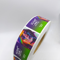Autocollant holographique personnalisé pas cher avec surface de lamination pailletée, autocollant holographique scintillant anti-contrefaçon en vinyle