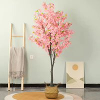 Arbre de cerisier artificiel en soie rose Starmap, idéal pour les mariages et les hôtels, taille personnalisable, résistant aux UV
