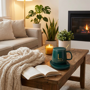 USB Portátil OEM 55 ℃   Calentador de Tazas Eléctrico de Cerámica con Tapa y Cuchara, Caja de Regalo, Logotipo Personalizado, <span class=keywords><strong>Regalos</strong></span> Promocionales - Product Image 6