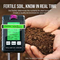 Nuevo Medidor de Suelo 6 en 1 para Plantas: PH, Humedad, Fertilidad, Luz Solar, Temperatura y Humedad del Aire