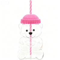 Gobelet à jus en verre en forme d'ours - Vaisselle mignonne et durable pour les cadeaux des enfants, gobelet en verre de haute qualité, verre borosilicate