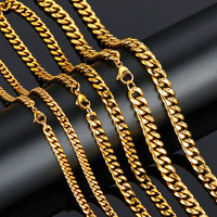 Bracelet chaîne cubaine en or massif 18 carats de 7 mm avec fermoir mousqueton tendance pour mariages, fêtes, cadeaux pour femmes, hommes, enfants