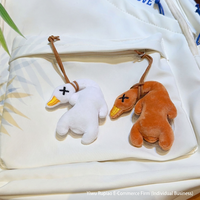 Pendentif Canard en Peluche Mignon, Porte-clés Animal en Peluche Dessin Animé, Breloque de Sac, Accessoire Souple