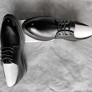 Zapatos de PU con Cordones y Punta Puntiaguda Estilo Británico Coreano para Hombre, Formales de Negocios, con Aumento de Altura Interior, Antideslizantes, Casuales de Primavera - Product Image 4