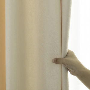 Nuova tendenza poliestere solido Beige testurizzato <span class=keywords><strong>tende</strong></span> di qualità reale oscuranti <span class=keywords><strong>tende</strong></span> per il soggiorno camera da letto Hotel di lusso - Product Image 4