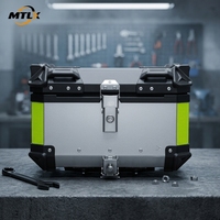 Boîte à bagages arrière portable 36L en aluminium pour moto, avec protection anti-collision des coins, installation simple, idéale pour la livraison quotidienne - Vente chaude