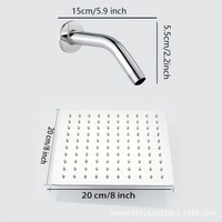 Ensemble de douche à effet pluie en acier inoxydable finition chromée, surpressionnant, fixation murale, garantie 3 ans, accessoires de robinetterie de salle de bain
