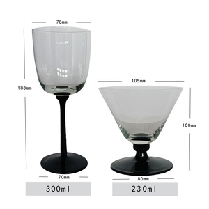 Tasse à pied haute <span class=keywords><strong>Raymond</strong></span> faite à la main en cristal sans plomb, haute transparence, style coloré, idéale pour offrir en hôtels et restaurants - Product Image 6