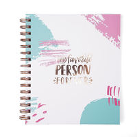 Carnet de notes/agenda personnalisé A5 à couverture rigide, ligné et à pois, avec fil doré, idéal pour l'école, faible MOQ, vente chaude