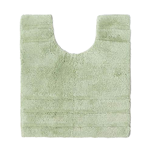 HOMESCAPES Spa Supreme Luxury Pedestal <strong>Mat</strong> <strong>Sage</strong> <strong>Green</strong> Very Heavy 1800 GSM Super Soft Plush Cotton Thin 50x55cm Washable <strong>Bath</strong> <strong>Mat</strong> - Product Image 1