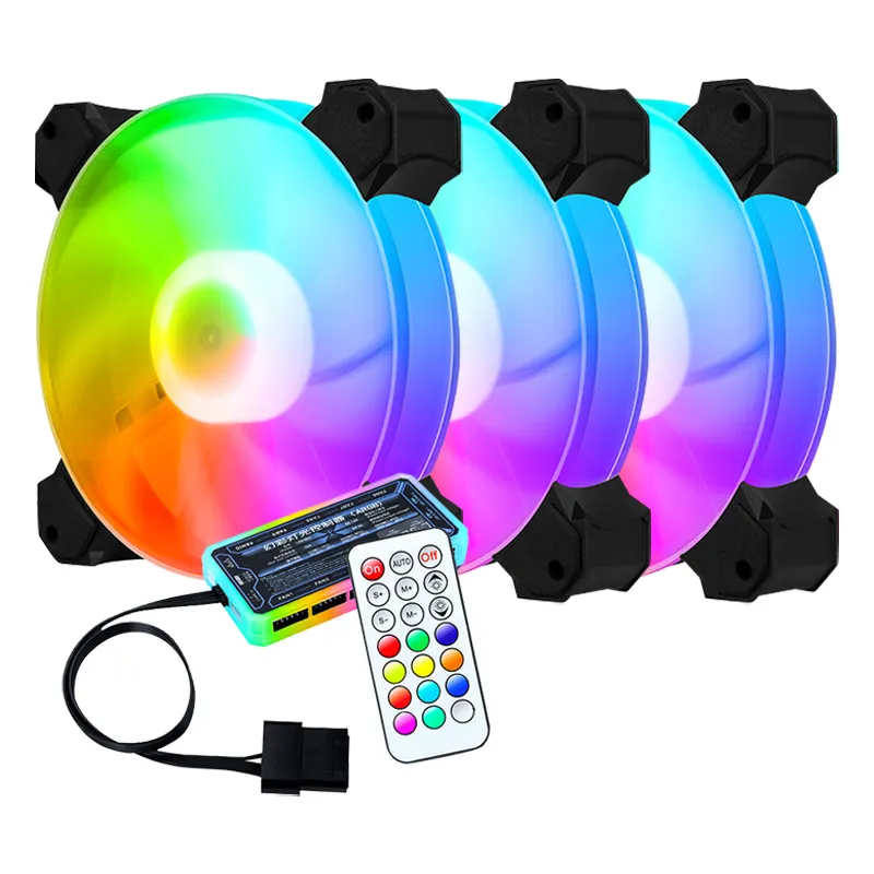 공장 가격 고품질 120mm 12v 팬 120mm 냉각 팬 RGB PC 컴퓨터 쿨러 팬 케이스 컴퓨터와 환기구