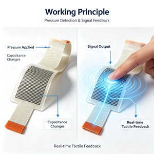 VMANX <span class=keywords><strong>VF</strong></span> 2962-010 Capteur Tactile Matriciel Flexible à <span class=keywords><strong>Film</strong></span> Mince Personnalisé FSR FPC Résistance Sensible à la Force pour Doigt Robotique et Contrôle Industriel - Product Image 4