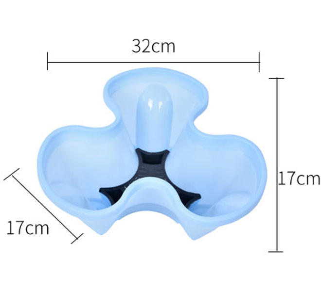 Sky Blue three-petal flower pot