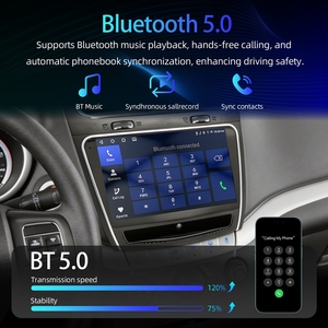 Rhythm Android 1280X720 HD IPS Display 9" Capacitive Touchscreen BT 5.0 <b>GPS</b> <b>Navigator</b> Car Audio for Dodge Journey 2011-2019 - Product Image 3