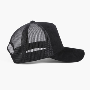 Gorras de béisbol deportivas con malla trasera para hombre, gorra snapback de 5 paneles, gorra trucker de gamuza - Product Image 6
